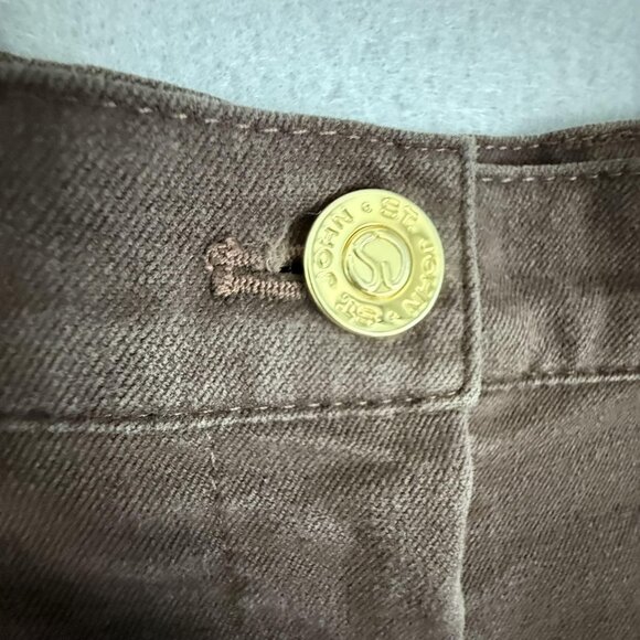 St. John Sport Jeans Women's 10 Brown Straight Leg Five Pocket High Rise - Picture 6 of 15